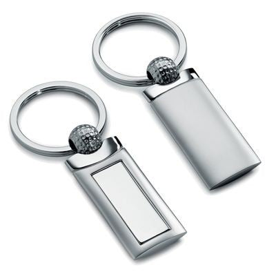 Branded Promotional GOLF METAL KEYRING in Silver Keyring From Concept Incentives.