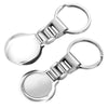 Branded Promotional ROUND METAL KEYRING in Satin & Shiny Silver Finish Keyring From Concept Incentives.