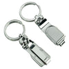 Branded Promotional BELT CLIP METAL KEYRING in Shiny & Matt Silver Keyring From Concept Incentives.