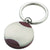 Branded Promotional SYMBOL KEYRING in Silver Metal & Wood Keyring From Concept Incentives.