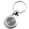 Branded Promotional ROUND METAL KEYRING with Matt Finish Insert Keyring From Concept Incentives.