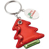 Branded Promotional CHRISTMAS TREE KEYRING in Green & Red Keyring From Concept Incentives.