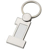 Branded Promotional NUMBER ONE SILVER METAL KEYRING with Aluminium Silver Metal Plate Insert Keyring From Concept Incentives.