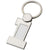 Branded Promotional NUMBER ONE SILVER METAL KEYRING with Aluminium Silver Metal Plate Insert Keyring From Concept Incentives.