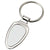 Branded Promotional SILVER METAL KEYRING with Aluminium Silver Metal Plate Insert Keyring From Concept Incentives.