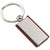 Branded Promotional KEYRING in Matt Silver Metal & Wood Keyring From Concept Incentives.