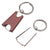 Branded Promotional KEYRING in Shiny Silver Metal & Wood Keyring From Concept Incentives.