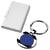 Branded Promotional CHROMED METAL KEYRING with Blue Centre Keyring From Concept Incentives.