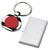 Branded Promotional CHROMED METAL KEYRING with Red Centre Keyring From Concept Incentives.