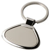 Branded Promotional METAL KEYRING in Silver with Matt Plate Keyring From Concept Incentives.