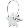 Branded Promotional SILVER STAR METAL KEYRING in Silver Keyring From Concept Incentives.