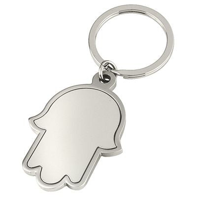 Branded Promotional HAND METAL KEYRING in Silver Keyring From Concept Incentives.