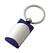 Branded Promotional METAL KEYRING in Matt Silver & Blue Keyring From Concept Incentives.