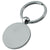 Branded Promotional ROUND SATIN SILVER METAL KEYRING Keyring From Concept Incentives.