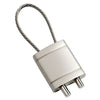 Branded Promotional RECTANGULAR CABLE KEYRING in Satin Silver Metal Keyring From Concept Incentives.