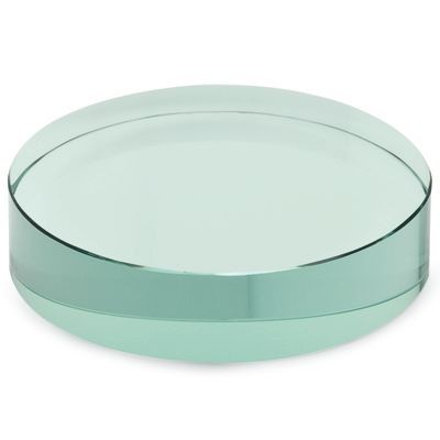 Branded Promotional ROUND GREEN GLASS PAPERWEIGHT Paperweight From Concept Incentives.