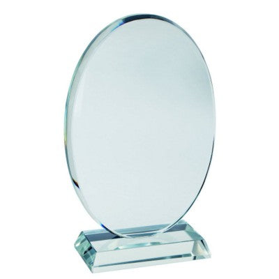 Branded Promotional OVAL SHAPE GLASS TROPHY AWARD Award From Concept Incentives.