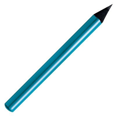 Branded Promotional BLACK WOOD PENCIL in Metallic Turquoise with Black Eraser Pencil From Concept Incentives.