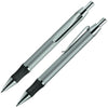 Branded Promotional METAL BALL PEN in Silver with Rubber Grip Pen From Concept Incentives.