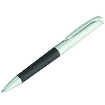 Branded Promotional METAL BALL PEN in Silver Chrome & Black Pen From Concept Incentives.