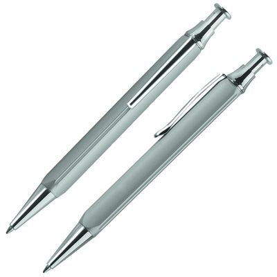 Branded Promotional TRIANGULAR METAL BALL PEN in Silver Pen From Concept Incentives.