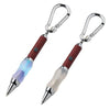 Branded Promotional METAL CARABINER BALL PEN in Red with Blue Light Pen From Concept Incentives.