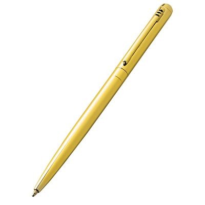 Branded Promotional SLIM METAL BALL PEN in Gold Pen From Concept Incentives.