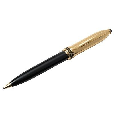 Branded Promotional METAL BALL PEN in Gold & Black Pen From Concept Incentives.