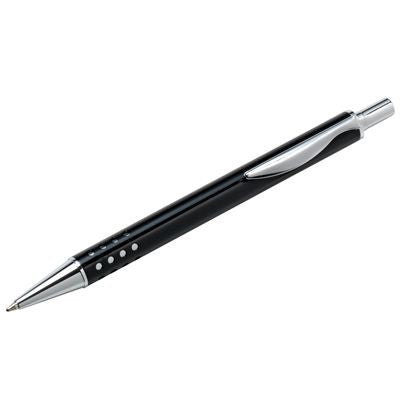 Branded Promotional BLACK METAL BALL PEN with Hole Design Grip Section Pen From Concept Incentives.