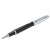 Branded Promotional METAL ROLLERBALL PEN in Silver Chrome & Black Pen From Concept Incentives.