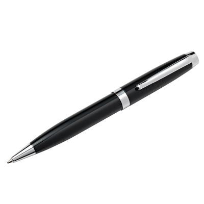 Branded Promotional METAL BALL PEN in Black Pen From Concept Incentives.