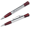 Branded Promotional METAL BALL PEN in Silver Chrome & Bordeaux Pen From Concept Incentives.