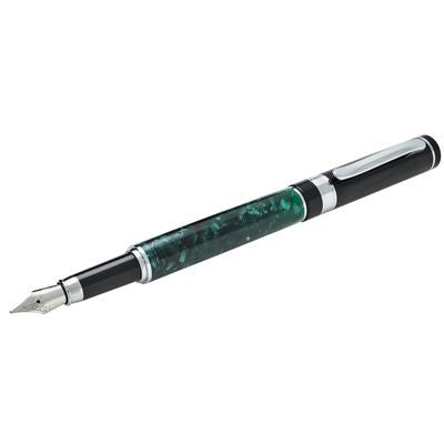 Branded Promotional METAL FOUNTAIN PEN in Green Marble Finish Pen From Concept Incentives.