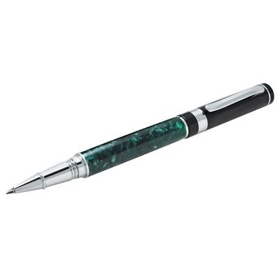 Branded Promotional METAL ROLLERBALL PEN in Green Marble Finish Pen From Concept Incentives.