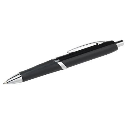 Branded Promotional BLACK METAL BALL PEN with Black Grip Pen From Concept Incentives.