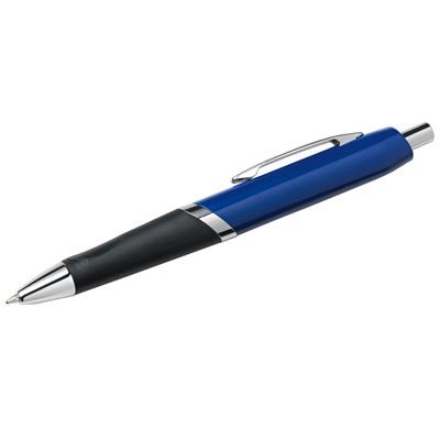 Branded Promotional METAL BALL PEN in Blue with Black Grip Pen From Concept Incentives.