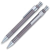 Branded Promotional SPRING TOP ALUMINIUM SILVER METAL BALL PEN in Grey Pen From Concept Incentives.