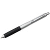 Branded Promotional ALUMINIUM SILVER METAL BALL PEN with Black Rubber Grip Pen From Concept Incentives.