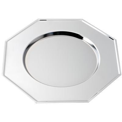 Branded Promotional OCTAGONAL SILVER CHROME METAL MAT Coaster From Concept Incentives.