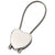 Branded Promotional HEART METAL KEYRING in Silver with Cable Keyring From Concept Incentives.