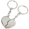 Branded Promotional BROKEN HEART TWO PART SILVER METAL KEYRING Keyring From Concept Incentives.