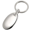 Branded Promotional OVAL SILVER METAL KEYRING with Crystal Decoration Keyring From Concept Incentives.