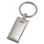 Branded Promotional RECTANGULAR SILVER METAL KEYRING with Crystal Decoration Keyring From Concept Incentives.