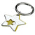 Branded Promotional STAR 2 PART METAL KEYRING in Silver & Yellow Keyring From Concept Incentives.