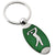 Branded Promotional GOLFER KEYRING in Silver Chrome Metal & Green Keyring From Concept Incentives.