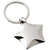 Branded Promotional STAR SILVER CHROME METAL KEYRING Keyring From Concept Incentives.