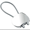 Branded Promotional SHINY SILVER METAL KEYRING with Cable Keyring From Concept Incentives.