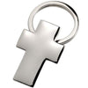 Branded Promotional CROSS SILVER CHROME METAL KEYRING Keyring From Concept Incentives.