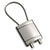 Branded Promotional RECTANGULAR SILVER CHROME METAL KEYRING with Cable Keyring From Concept Incentives.