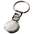 Branded Promotional ROUND SHINY SILVER METAL KEYRING Keyring From Concept Incentives.